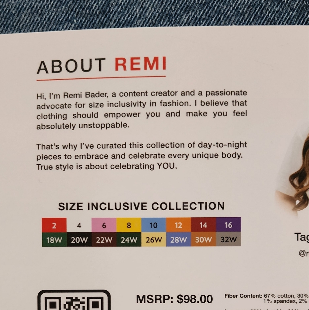 Edited By REMI BADER Women's Denim Jeans For Everbody Loose Straight Fit Size 8 - Picture 12 of 12